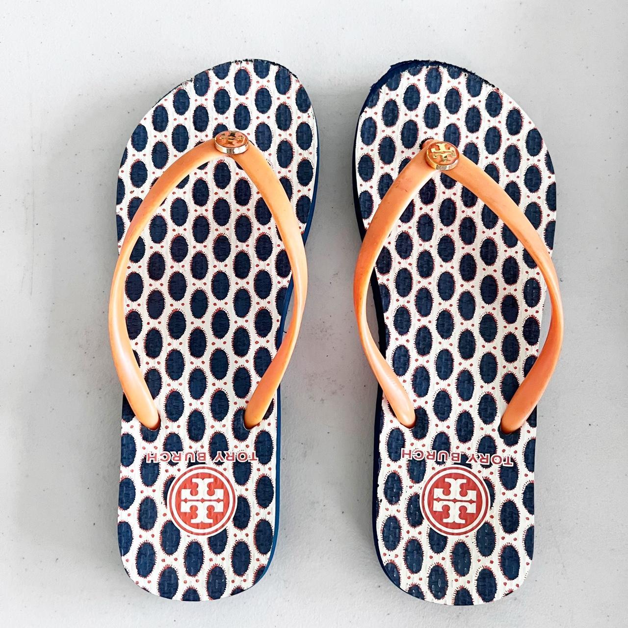 Tory burch light blue hotsell flip flops