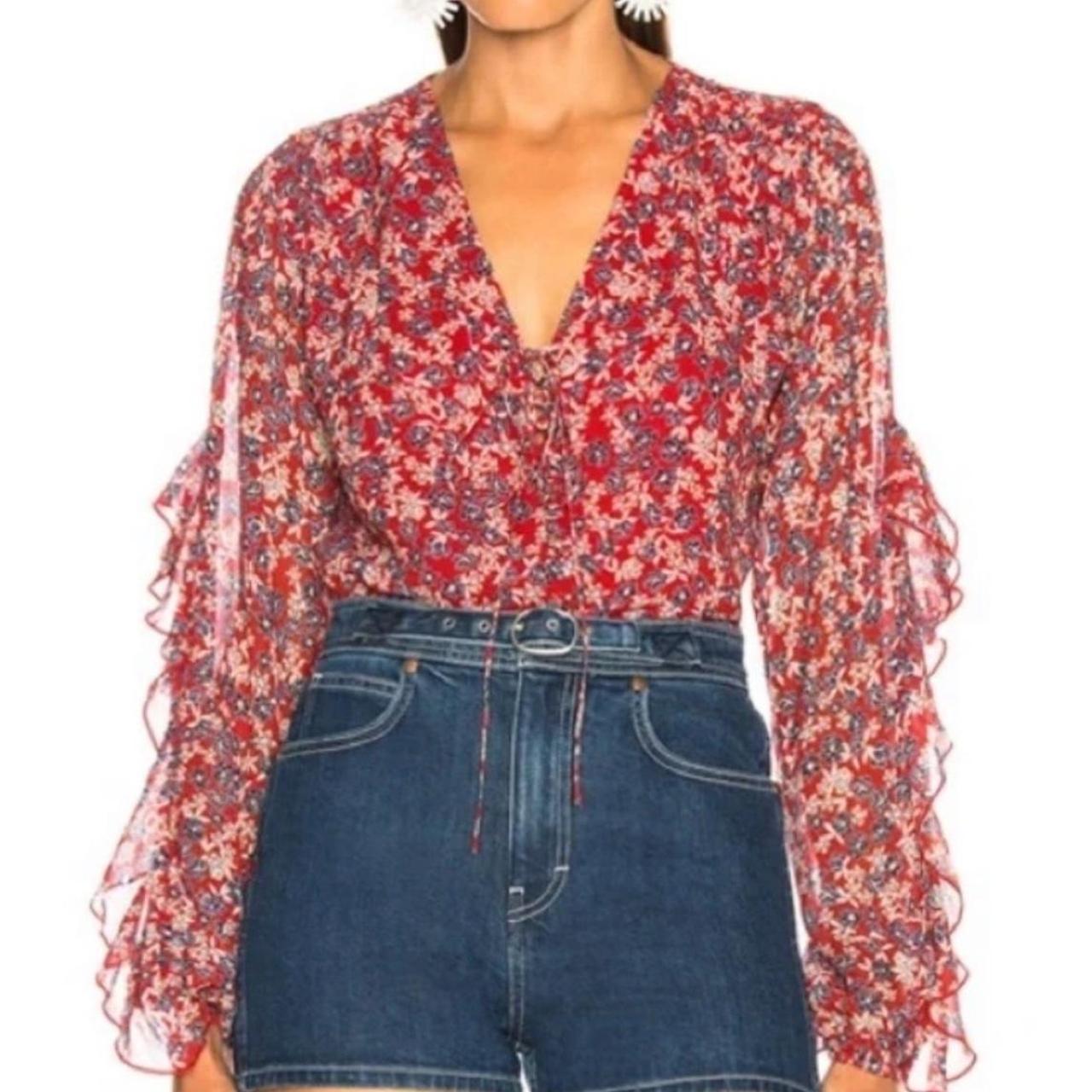 Nicholas Women's Blouse - Red/Multi - S – Revolve… - image 1