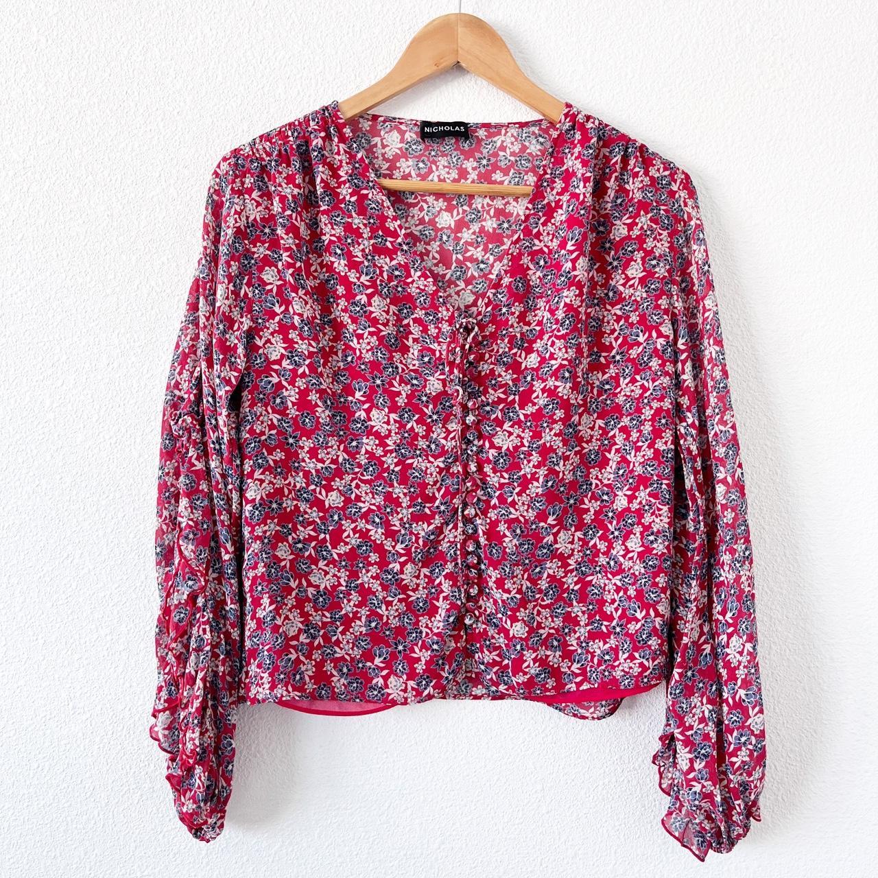 Nicholas Women's Blouse - Red/Multi - S – Revolve… - image 2