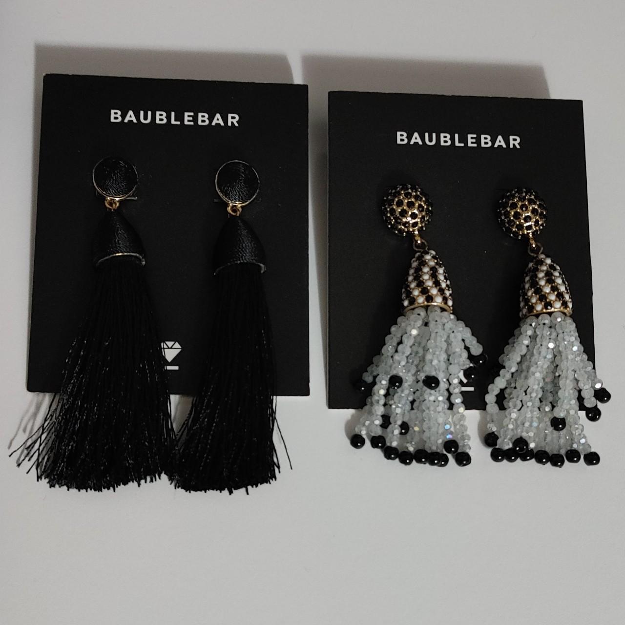 Baublebar black hot sale tassel earrings