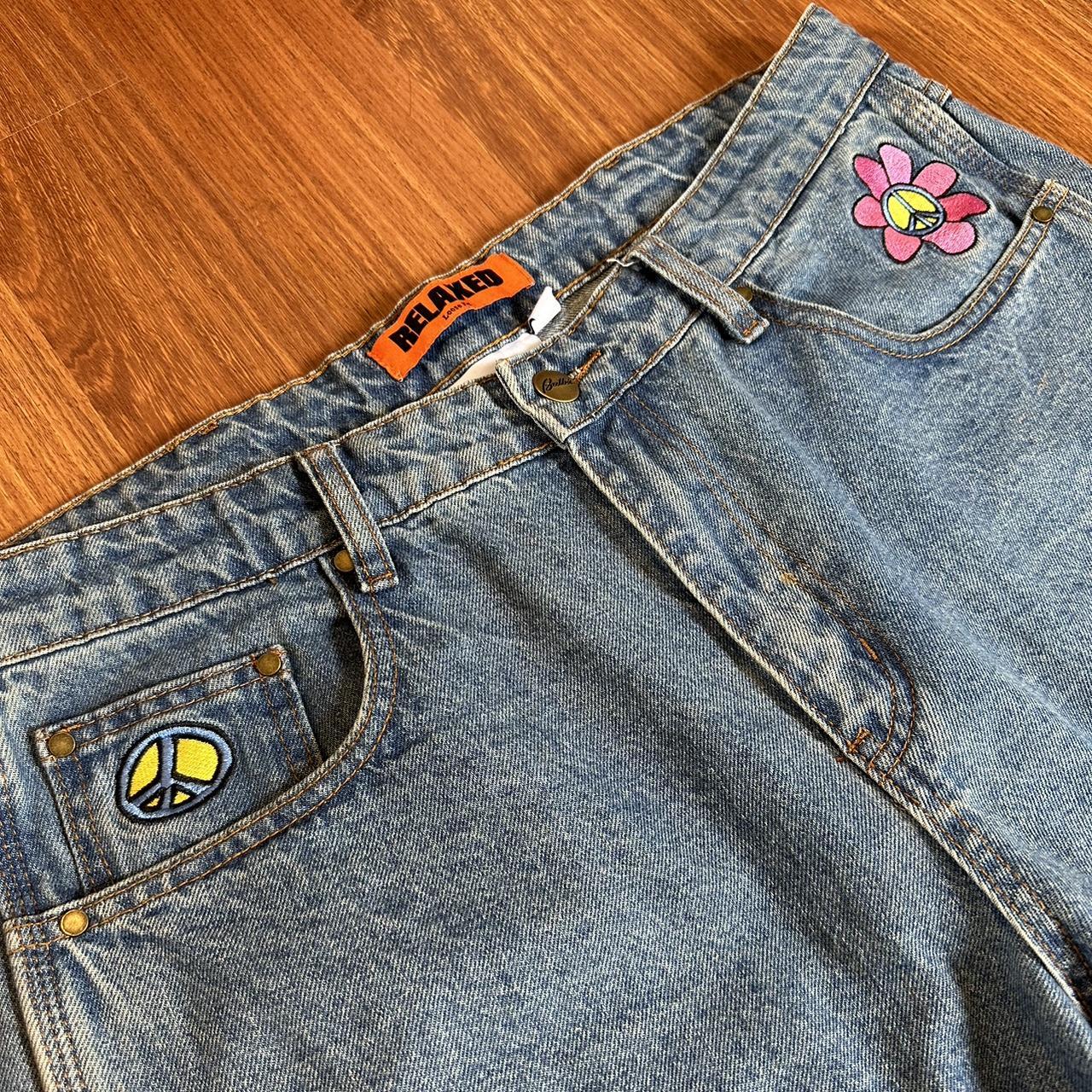 butter jeans relaxed fit barely worn size... Depop