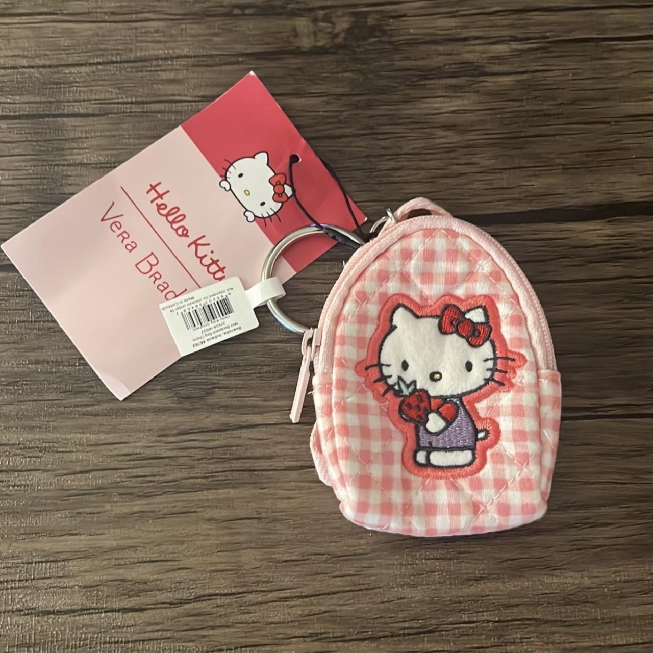 Vera shops Bradley Hello Kitty Gingham Mini Backpack Bag Charm ~ NWT ~