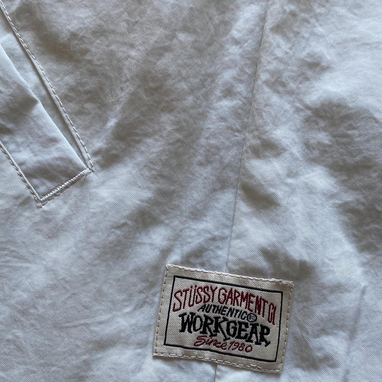 Stüssy Authentic Workgear cream and beige pure... - Depop