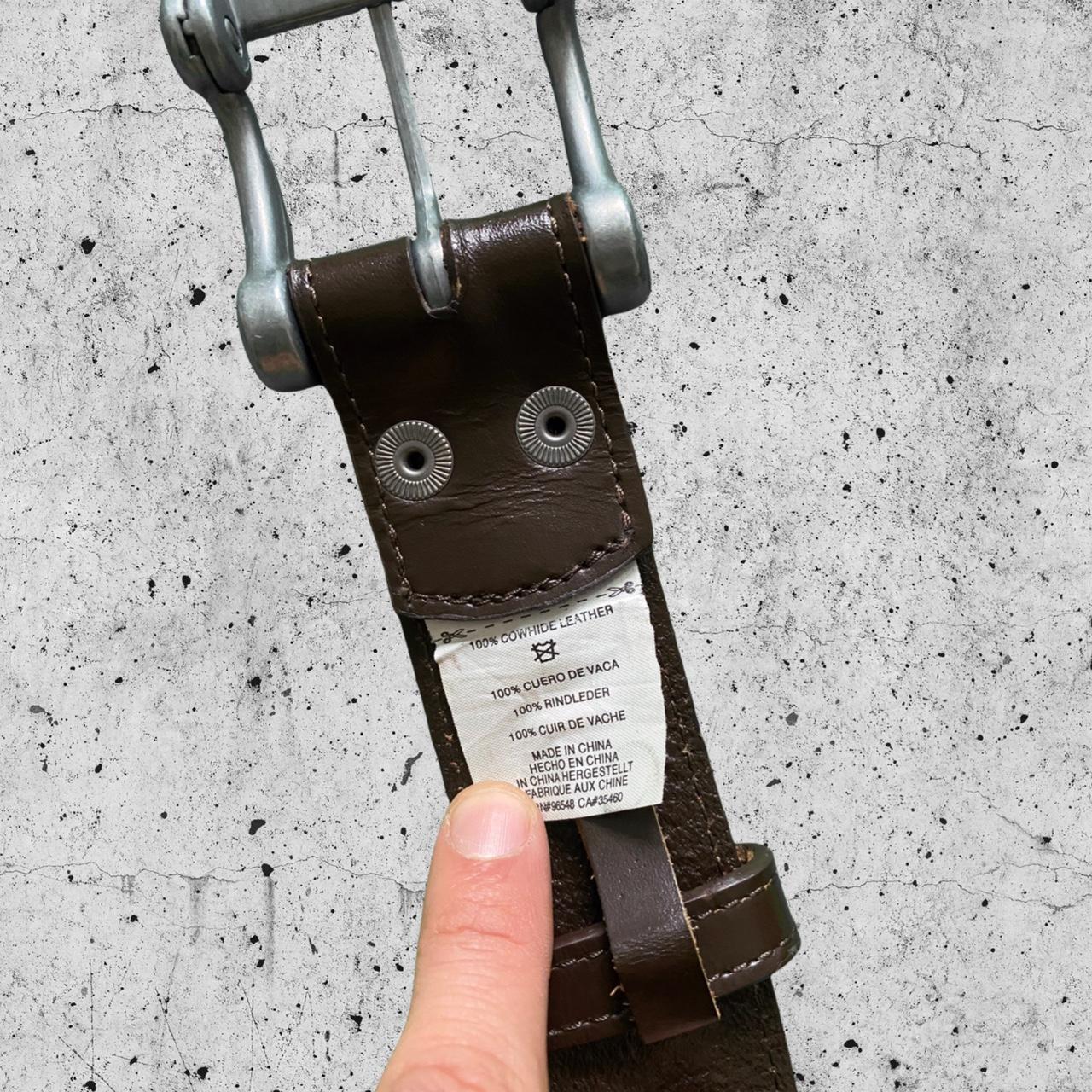 Oakley chocolate brown and steel real leather | Depop