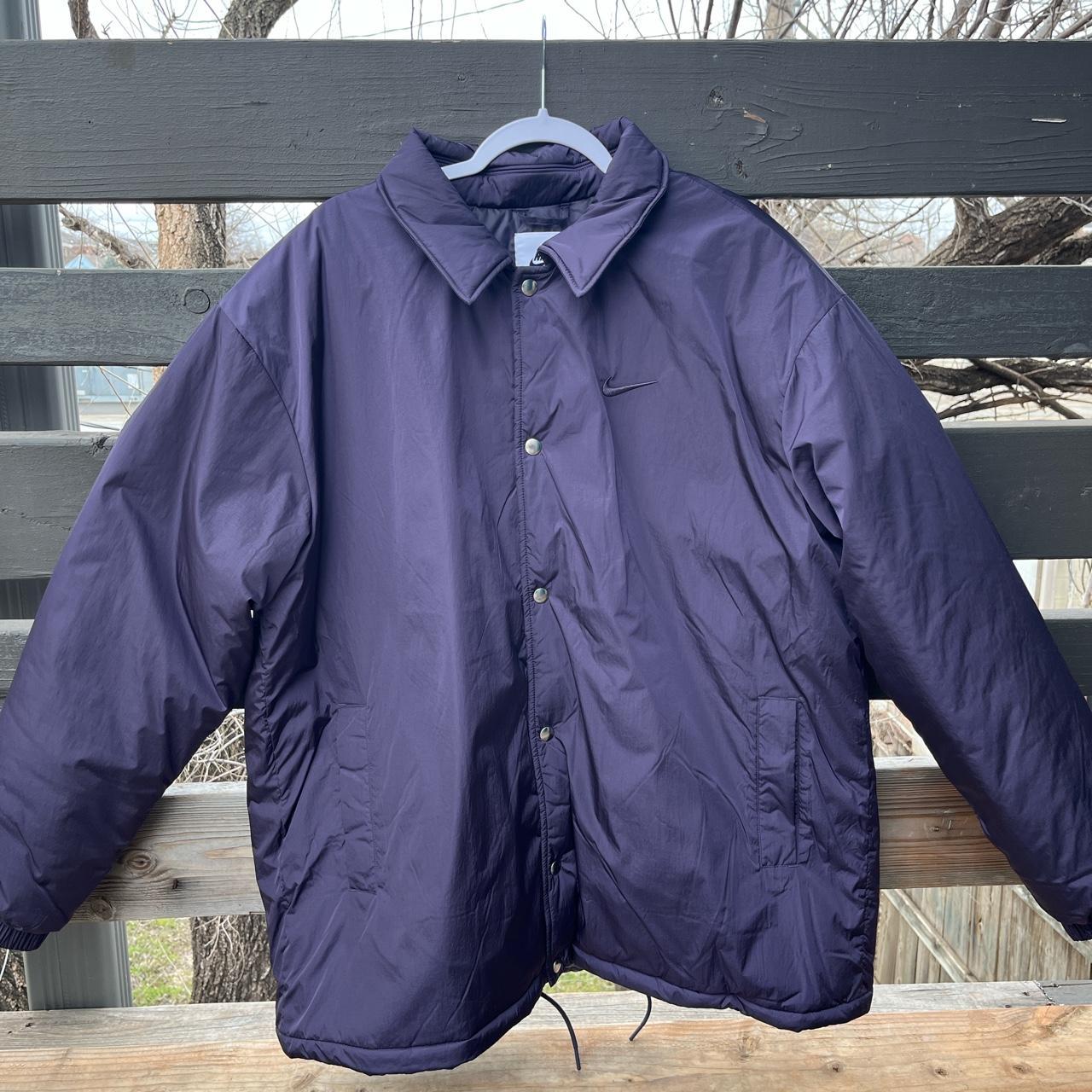 purple nike bubble coat