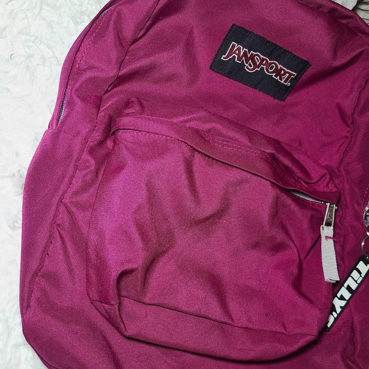 Tilly s Jansport Bright Plum Purple Backpack Used. Depop