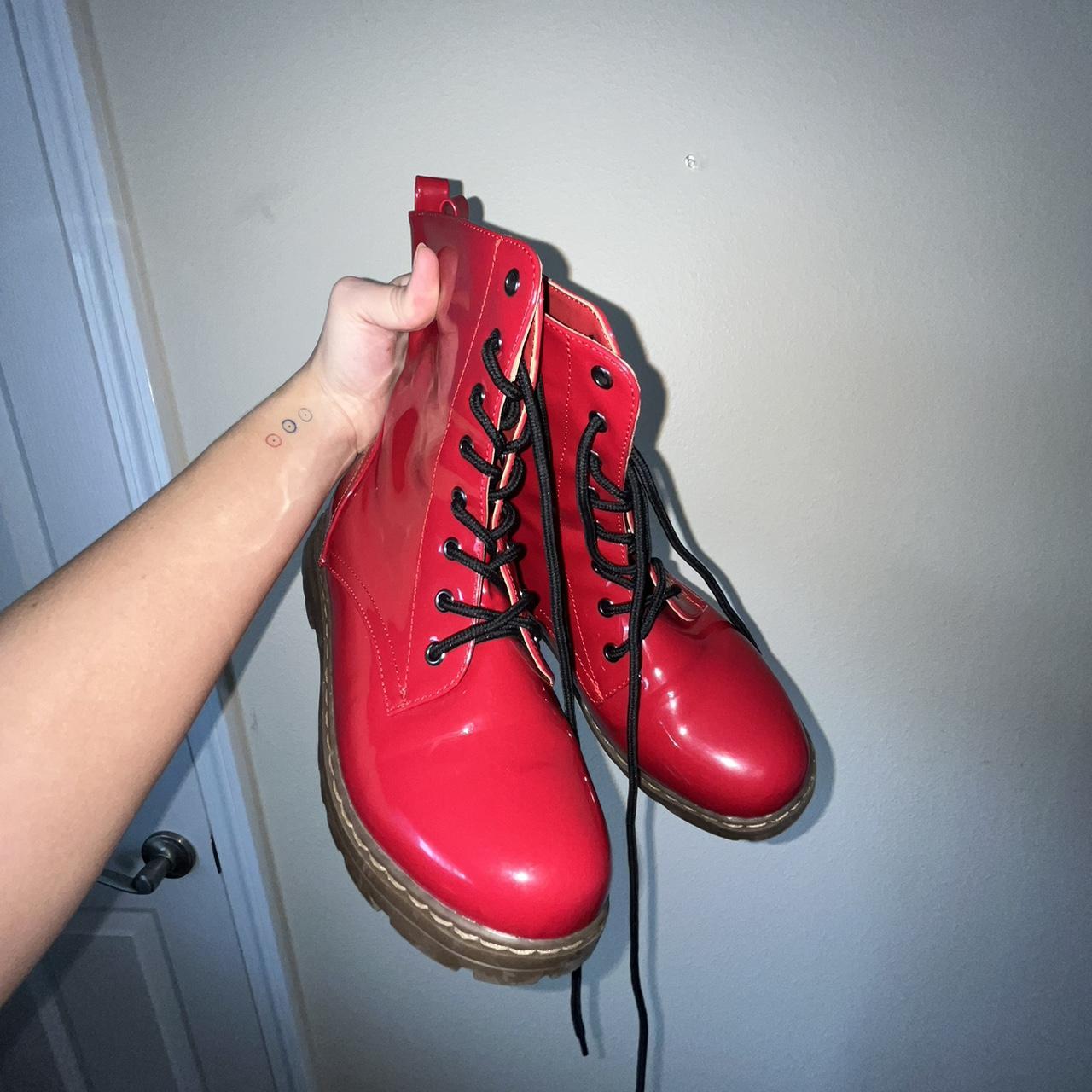 Women's Red Boots Depop