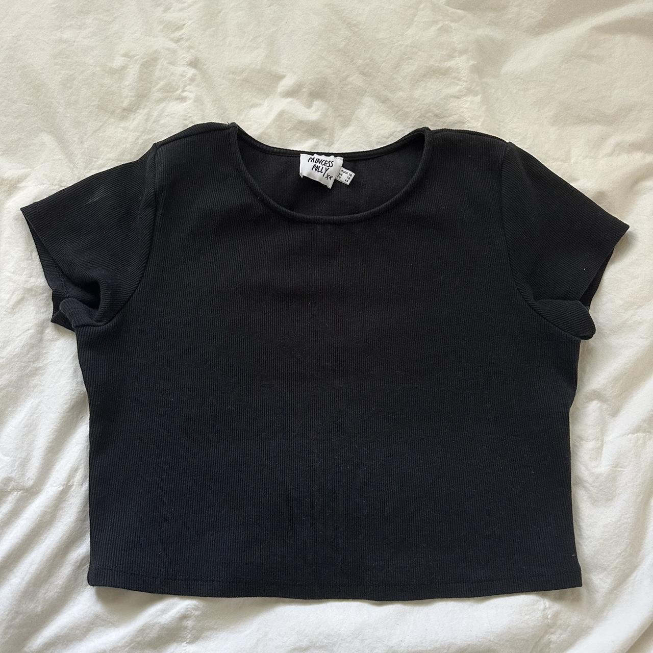 Princess Polly Women's Black Shirt | Depop