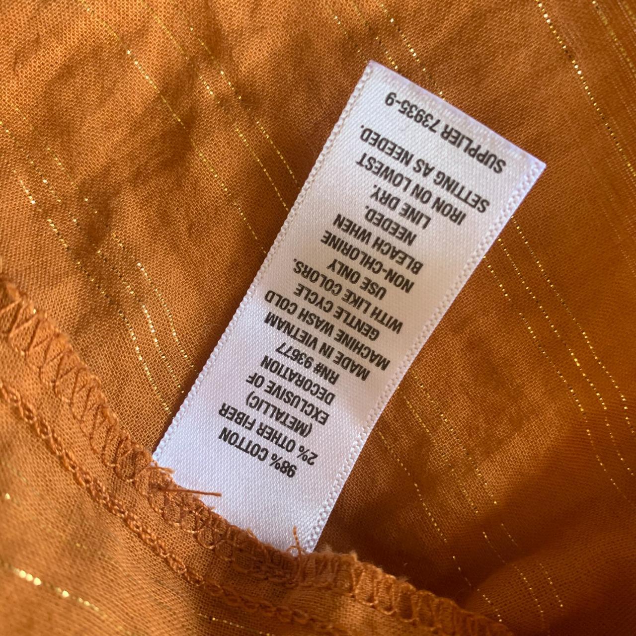 Preloved Women's Blouse - Orange - M – Burnt Oran… - image 6