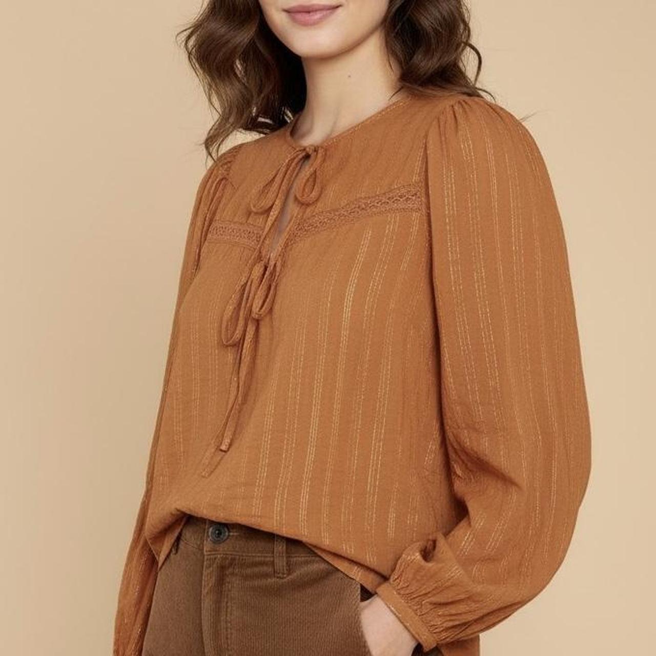 Preloved Women's Blouse - Orange - M – Burnt Oran… - image 1