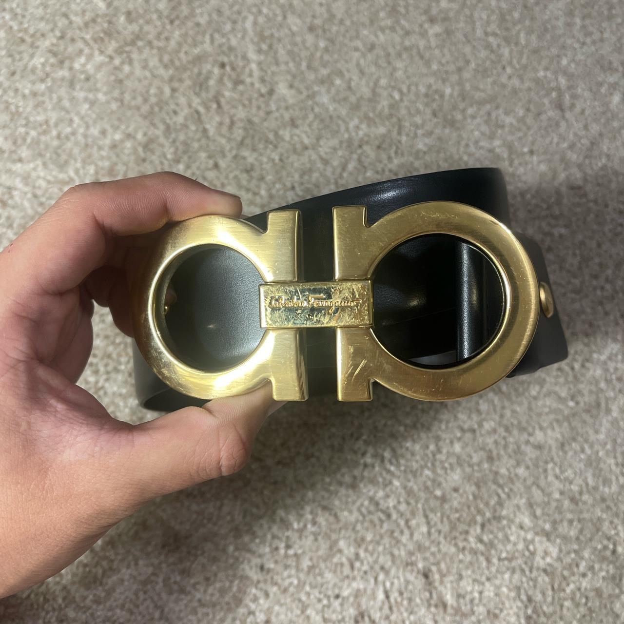 ferragamo men's black belt