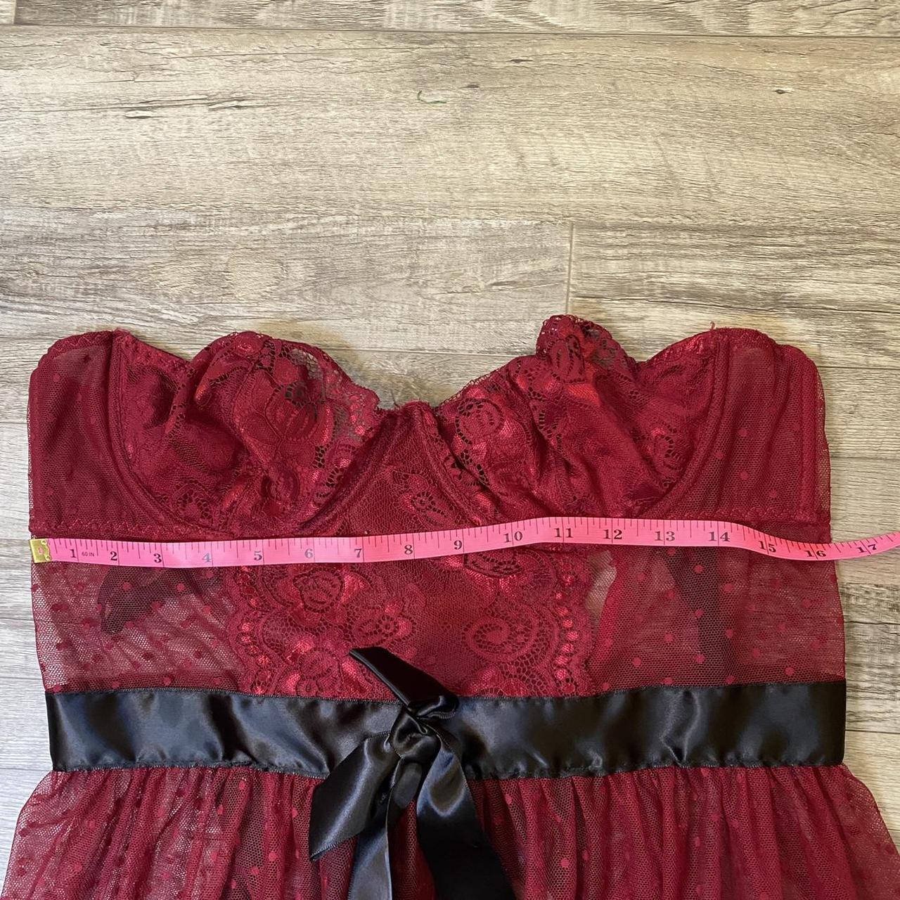 Demonia Women's Red and Black Bra | Depop