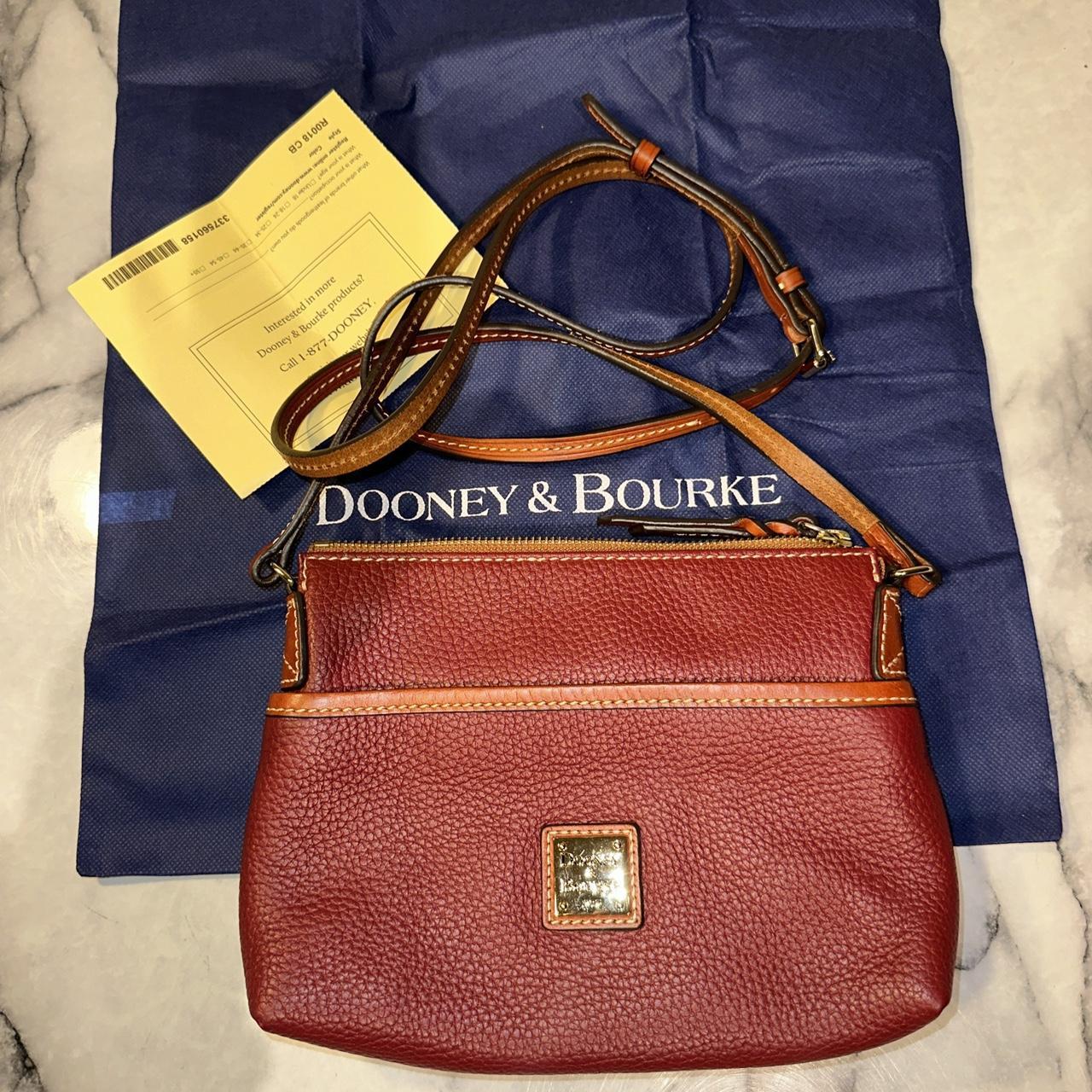 Dooney & bourke pebble cheap grain ginger pouchette shoulder bag