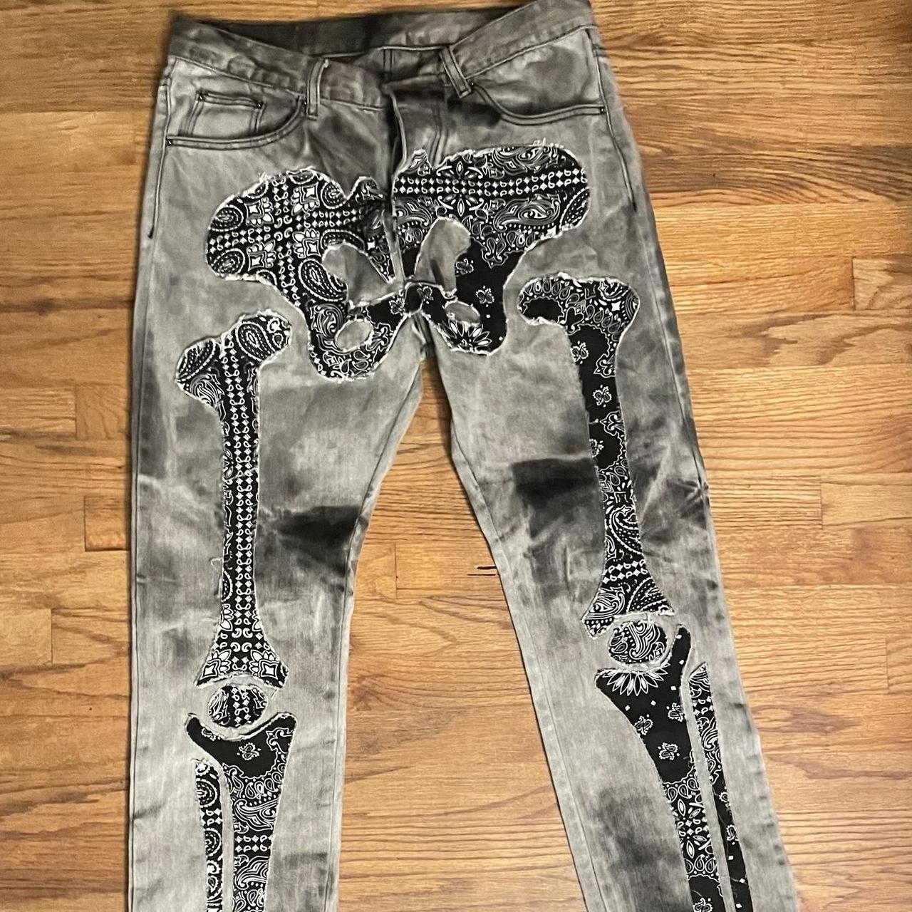 atlanta type custom skeleton jeans - 34