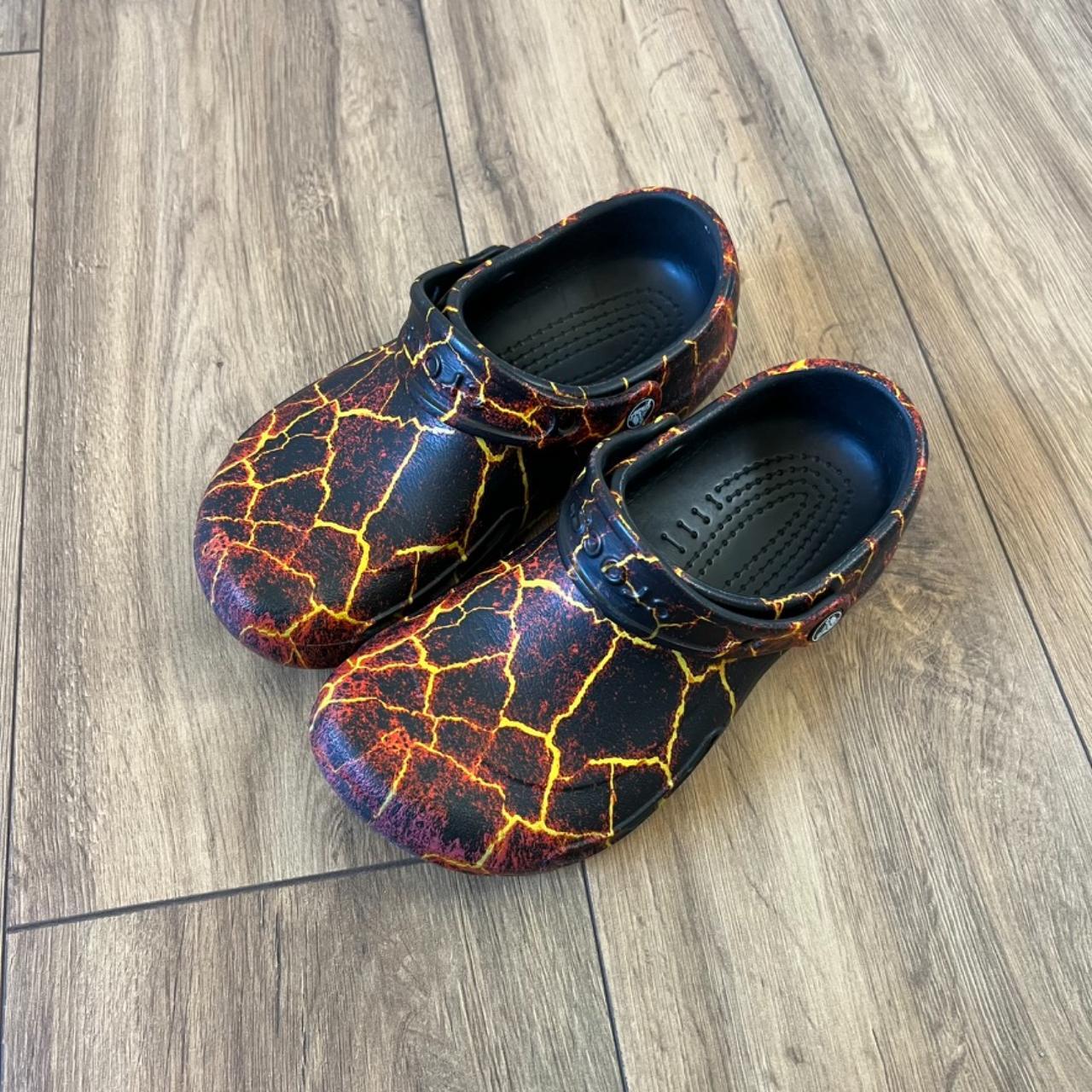 Crocs Bistro Graphic Lava Flames Unisex M4 W6 Work. Depop