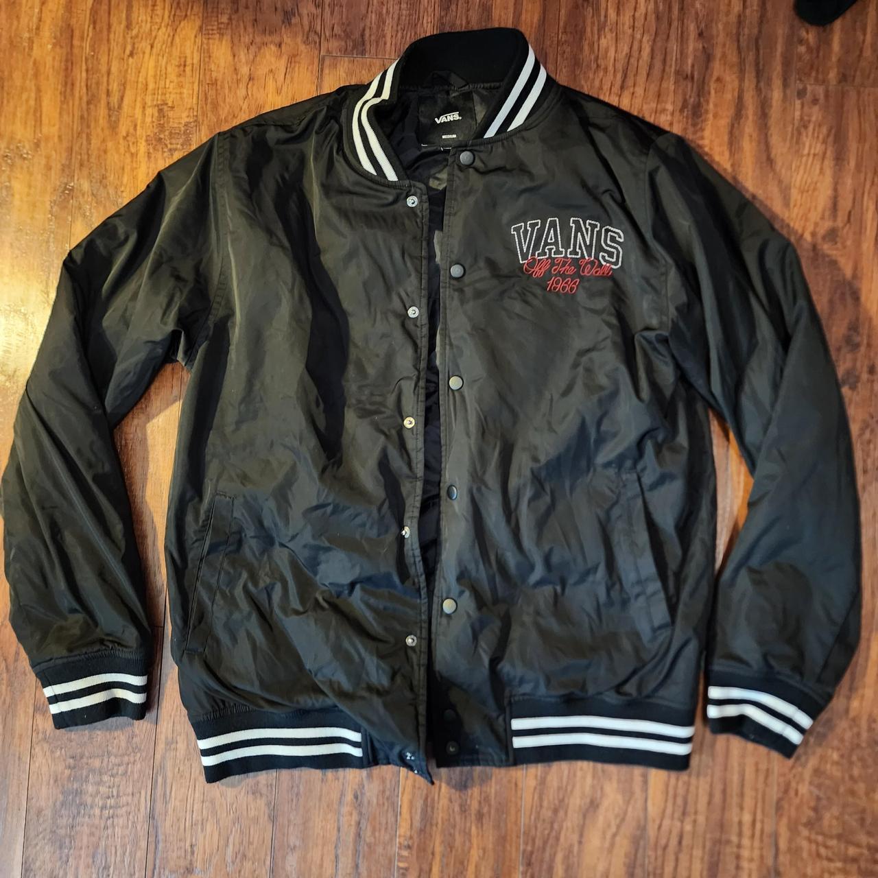 Vans Men's Jacket Black M – Black Vans bomber jacket with red