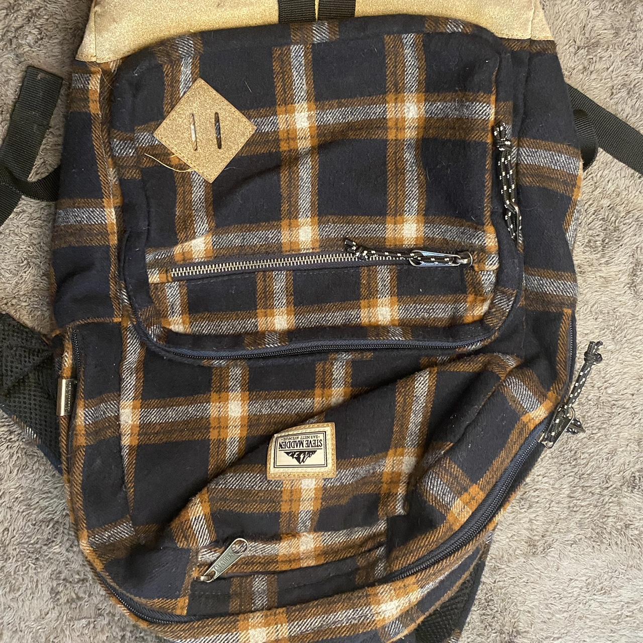 Steve madden plaid backpack sale