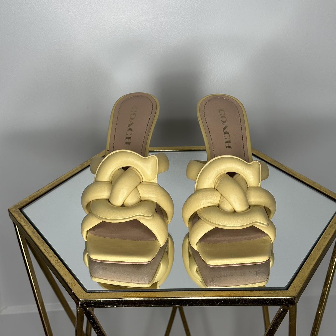 Coach Kellie Sandal These are a pale yellow. They Depop