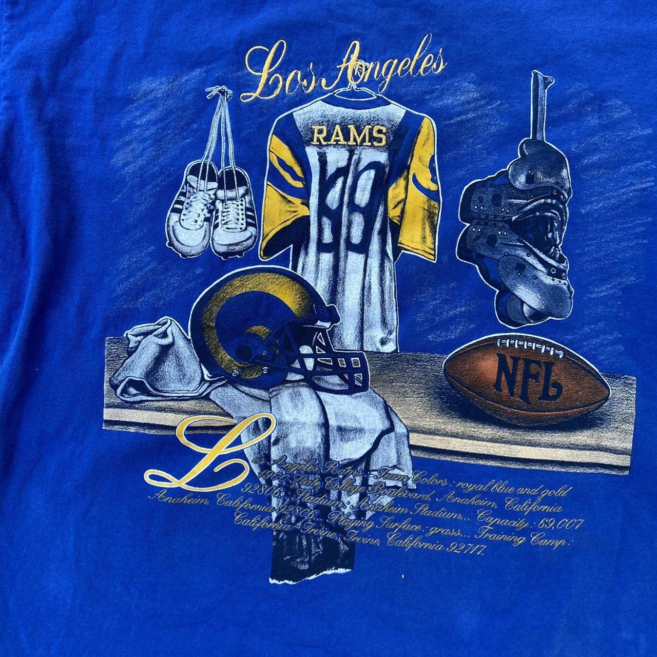 Vintage 1992 LA Rams T-Shirt Adult XL Single Stich - Depop