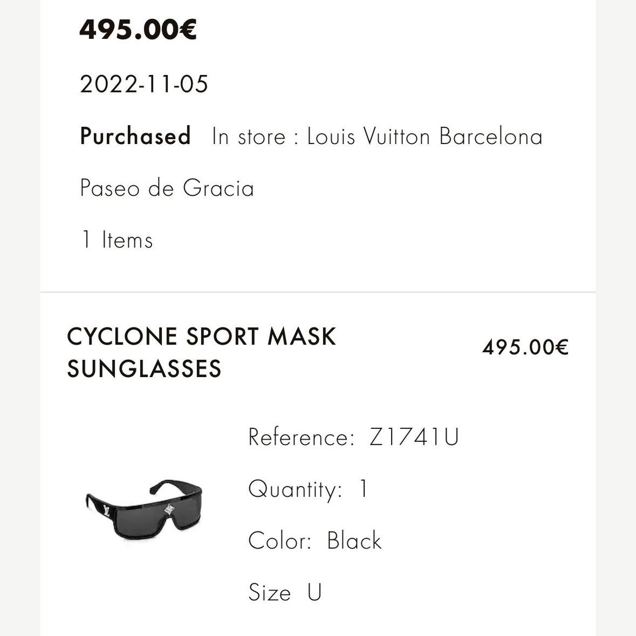 Louis Vuitton Cyclone Sport Mask Sunglasses 
