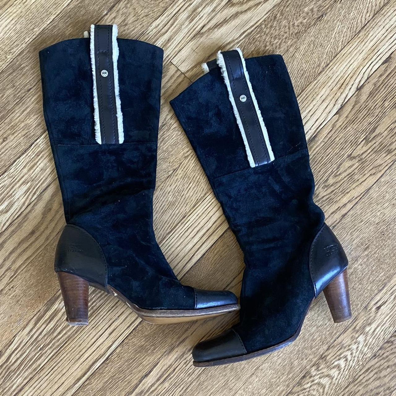 Ugg black outlet heel boots