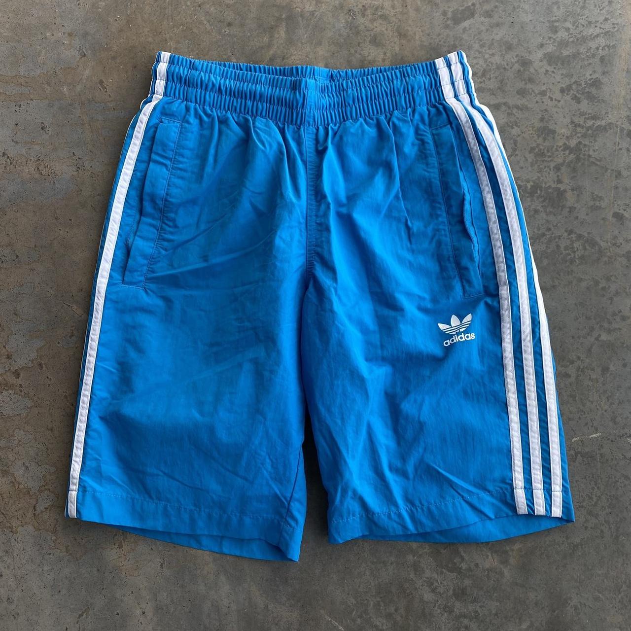 Adidas Men's Blue and White Shorts | Depop