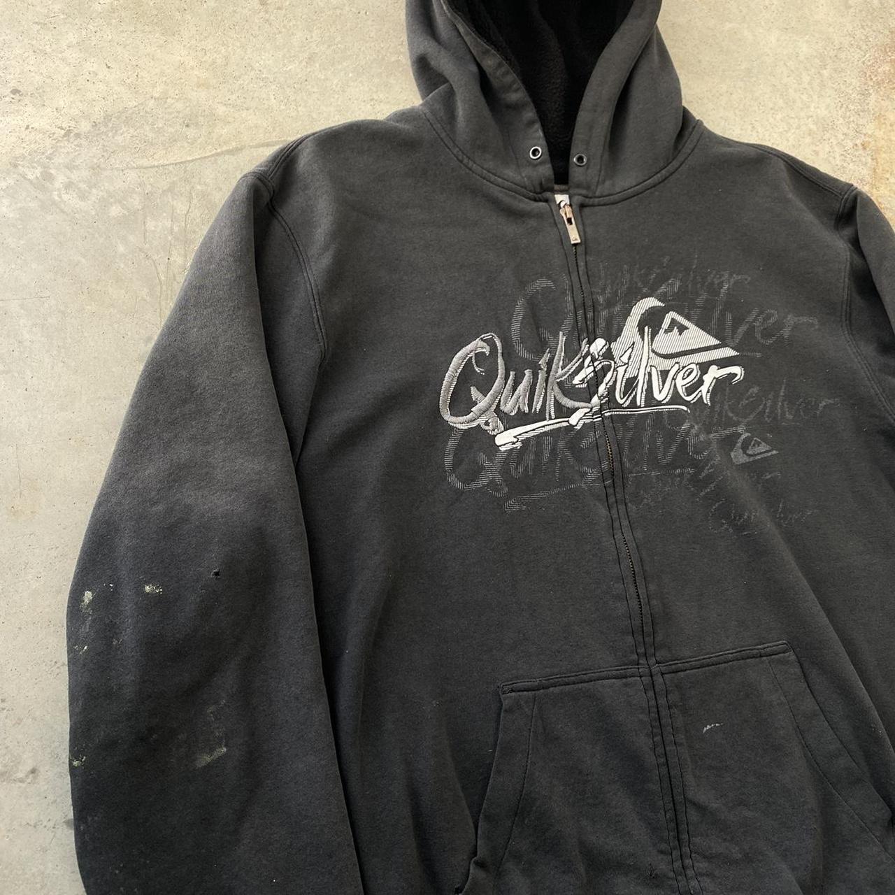 Y2K Quiksilver Hoodie Vintage Surf Brand Hoody Cozy... - Depop