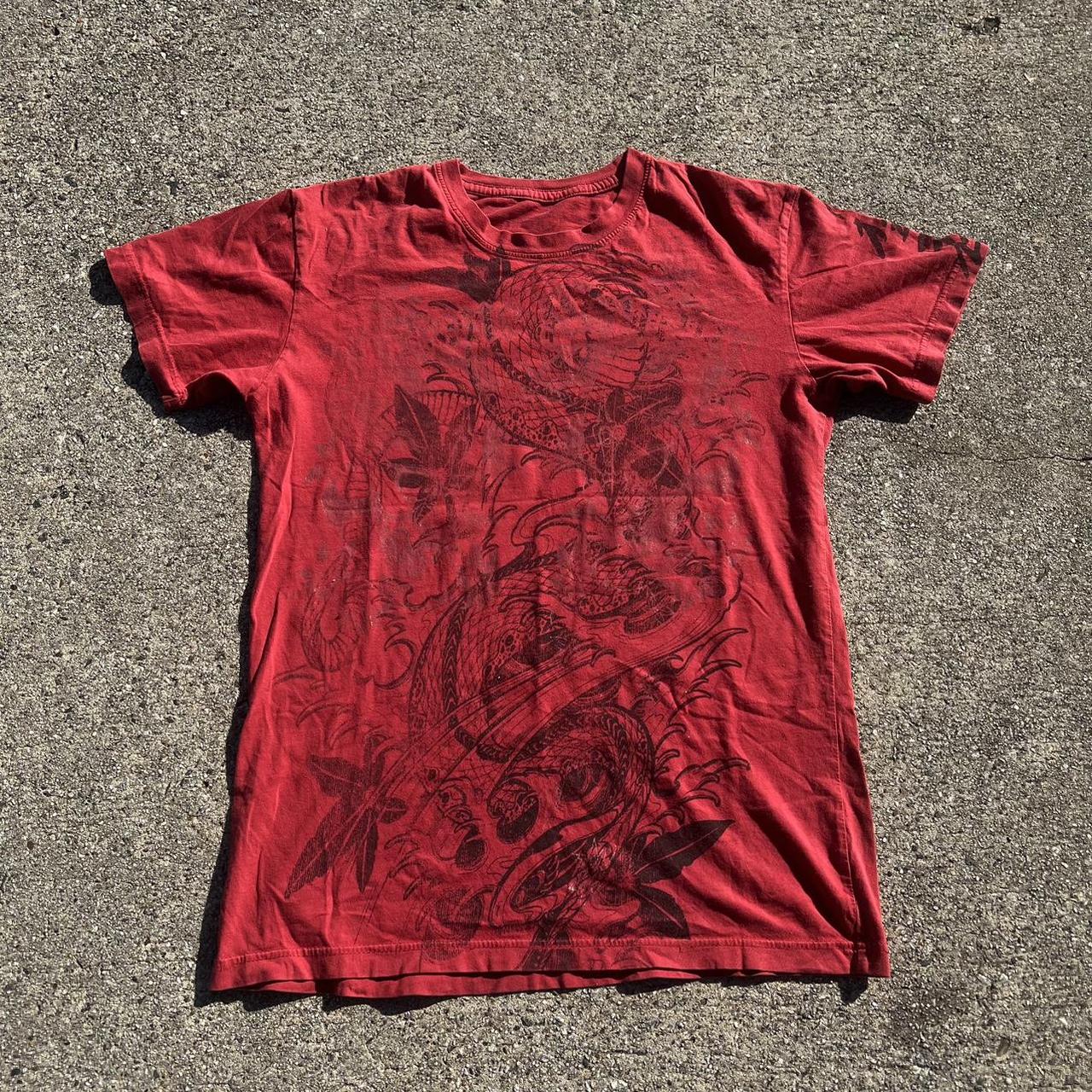 Men's Red and Black T-shirt | Depop