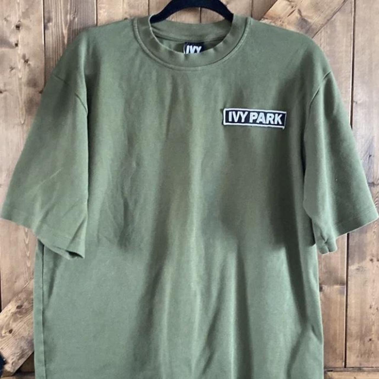 Ivy Park Men's Khaki and Green T-shirt | Depop