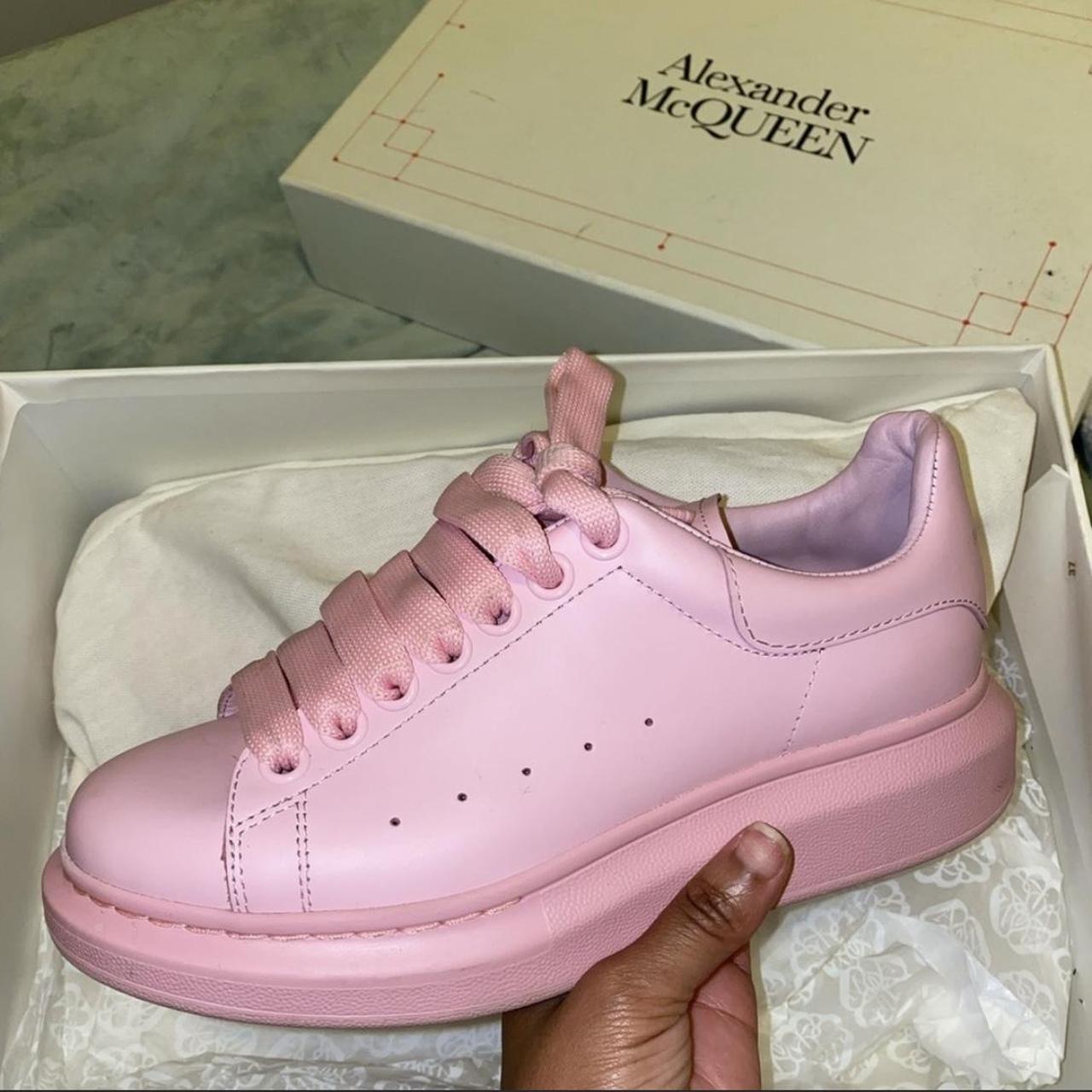 Alexander mcqueen hot sale pink trainers