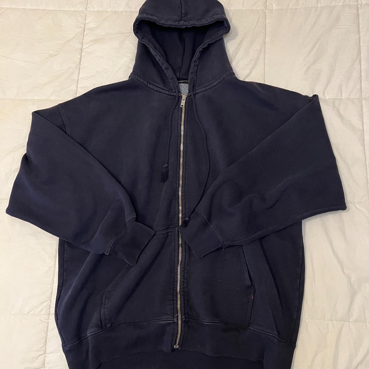 Brandy Melville Men's Navy Hoodie | Depop