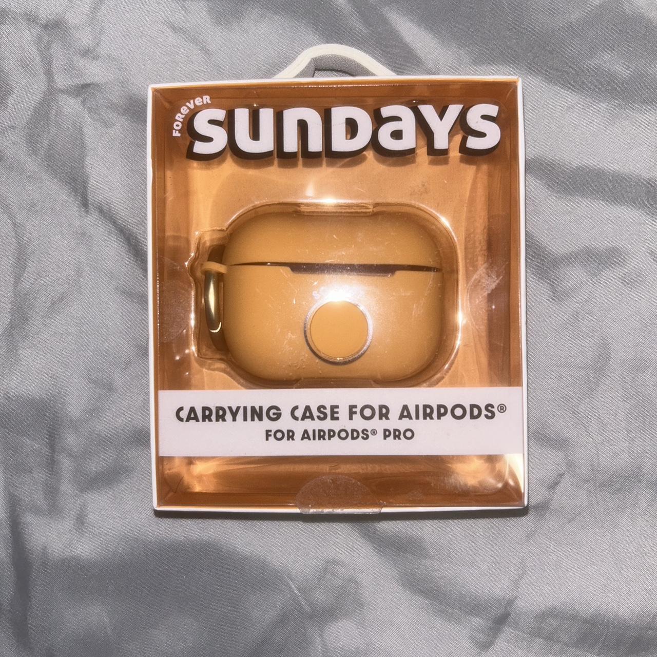 Orange Air pods Pro Case with carabiner Depop