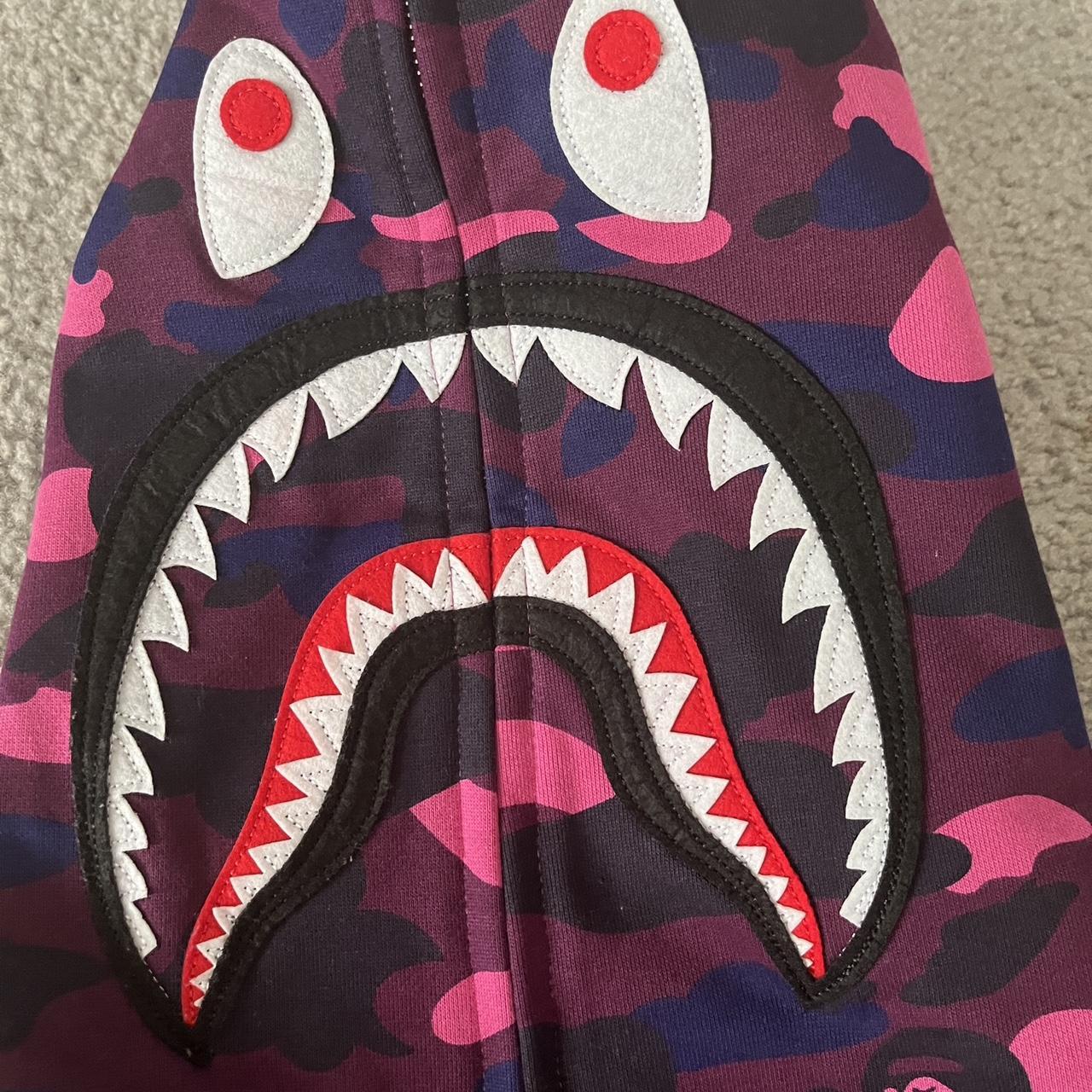 Purple BAPE Hoodie  Purple Camo Shark Hoodie