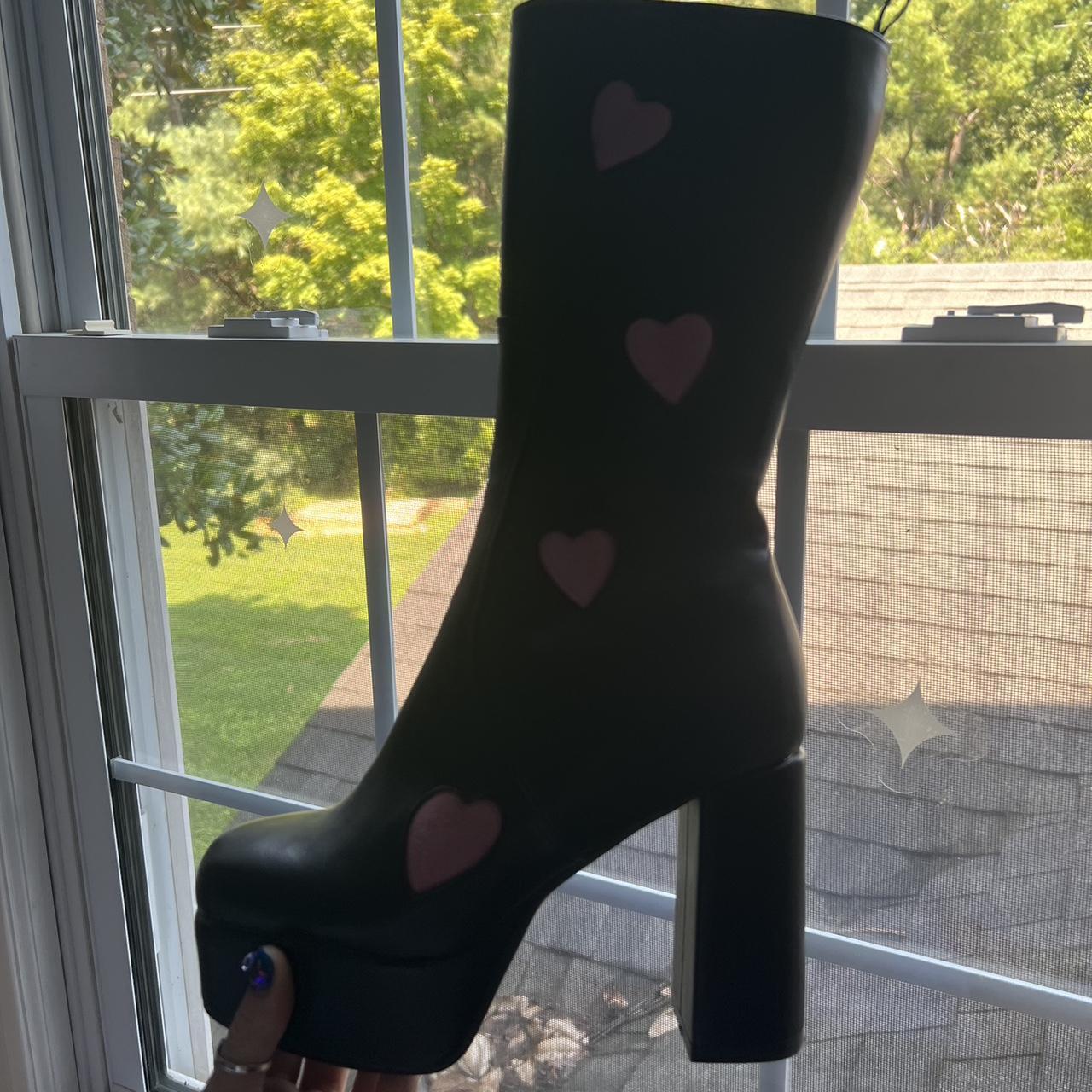 lamoda heart platform boots size worn