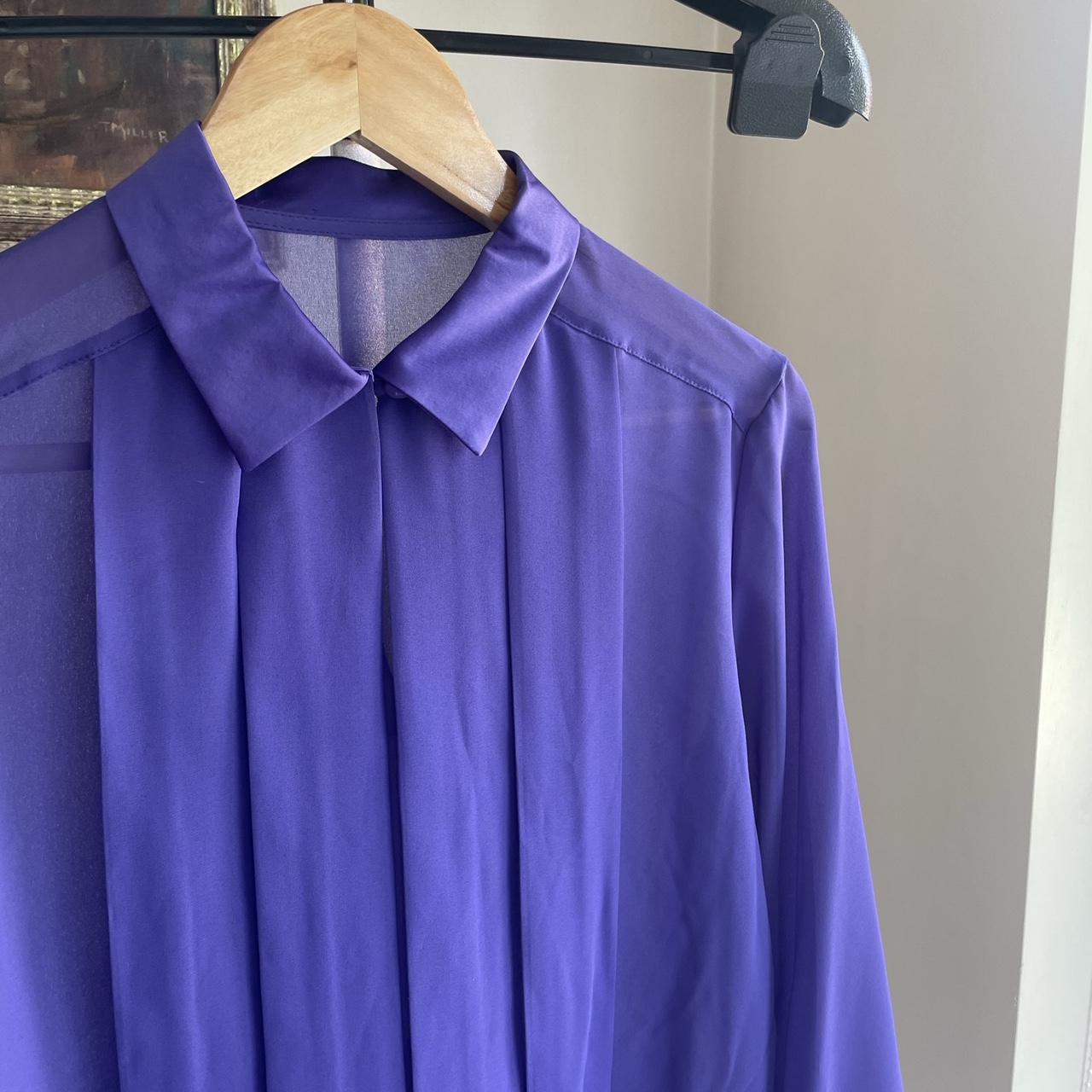 Genuine Vintage late 80s bright purple shirt 💜🍇 ... - Depop