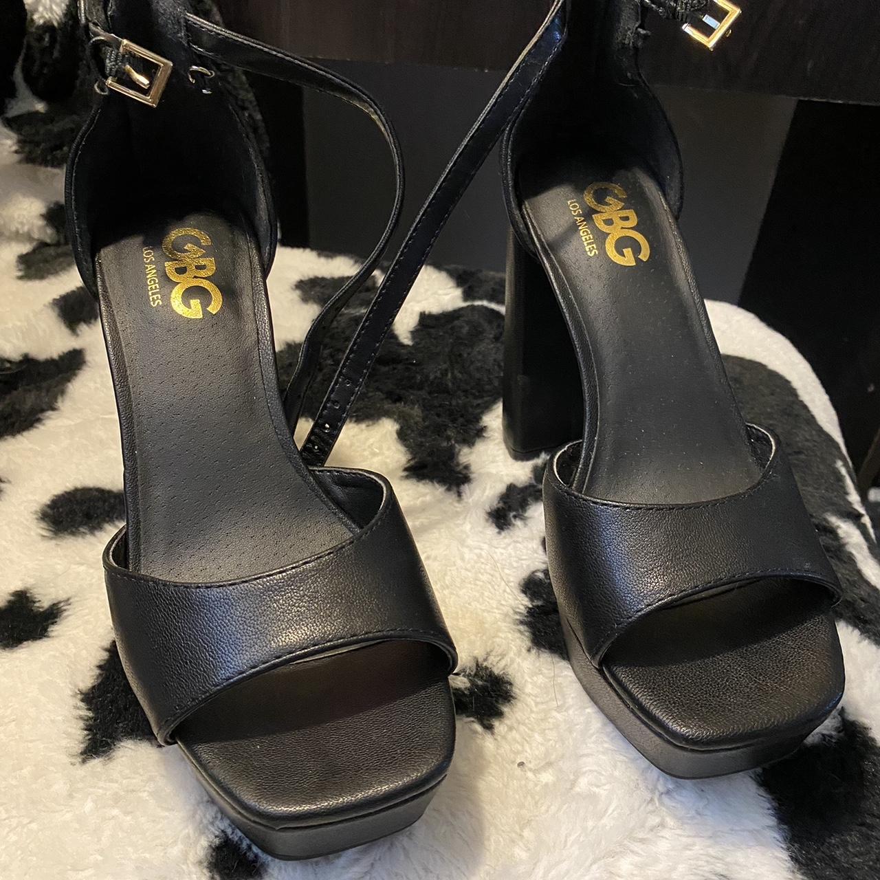 Hidden Treasures TT - GBG Los Angeles (GUESS) Price: $350 Sizes: 7, 8, 9  Bring flair to your steps wearing the stylish GBG Los Angeles® Lacinaa  sandals. Man-made upper, lining, and insole.