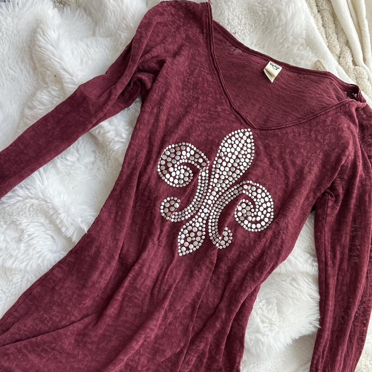 Brandy Melville Women's Shirt Burgundy/Red S – vintage