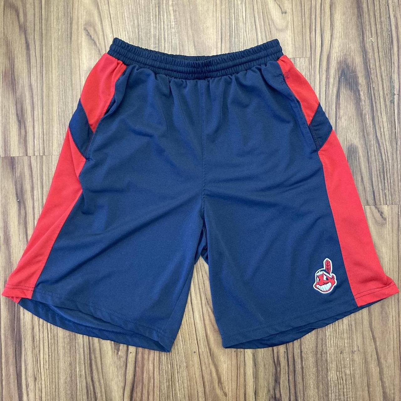 Men's Red and Navy Shorts | Depop