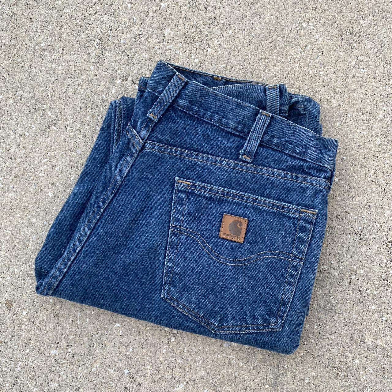 Carhartt Men's Blue Jeans | Depop