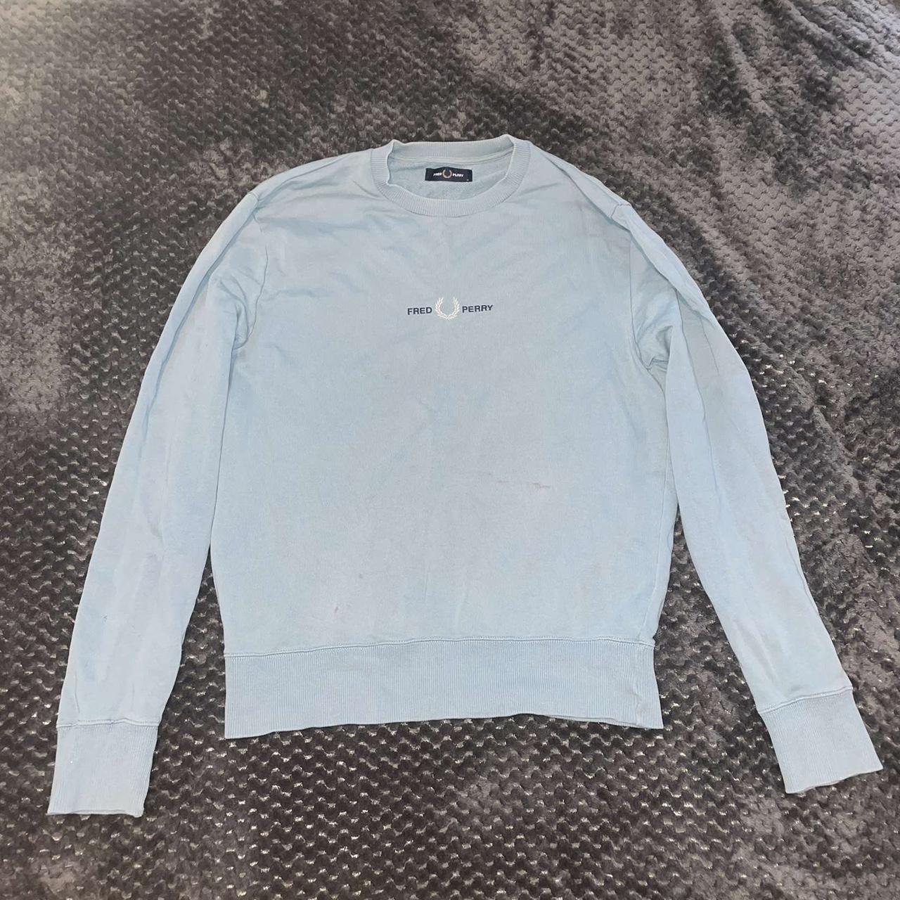 Fred perry light blue jumper best sale