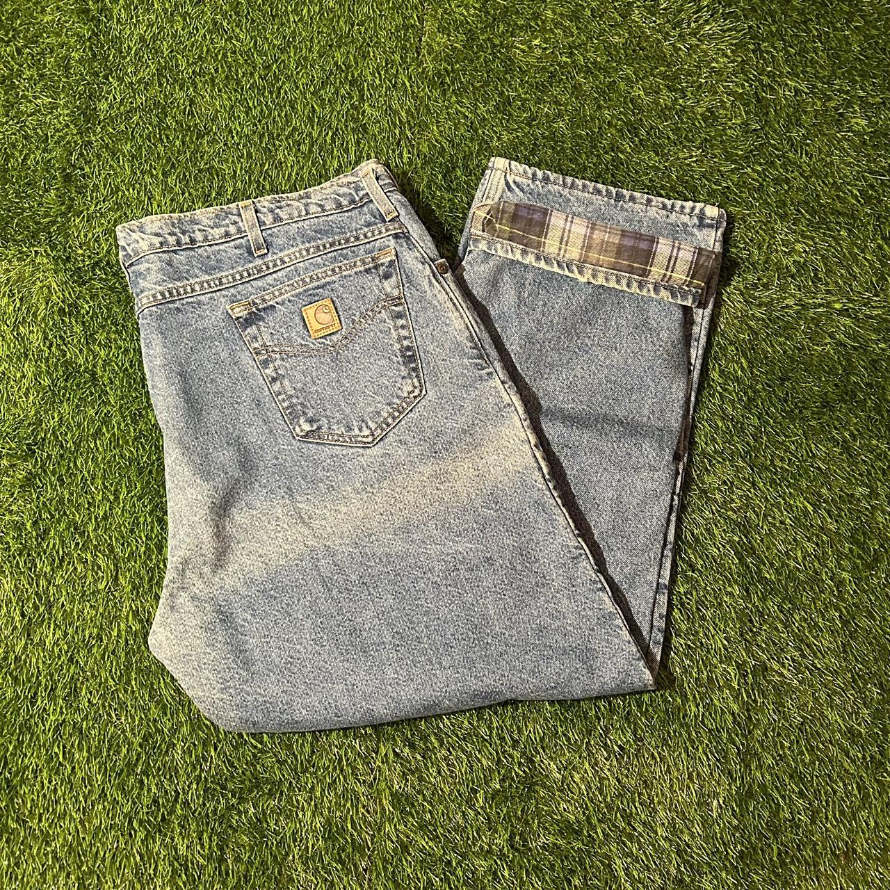 Vintage Flannel Lined Carhartt Jeans Super Nice... - Depop