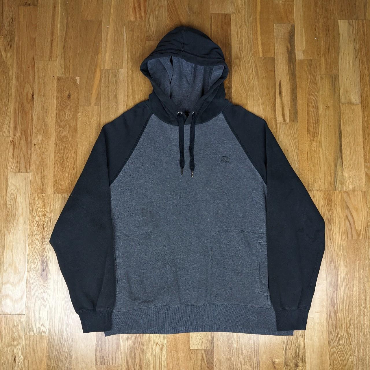 Vintage Starter grey & black hoodie Embroidered... Depop