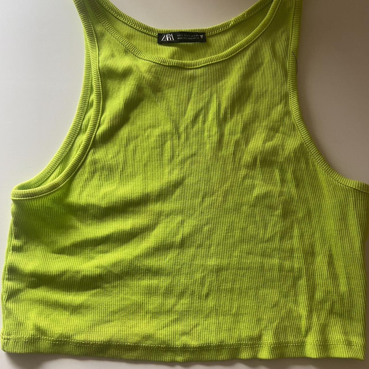 Zara Women's Yellow Vest Depop