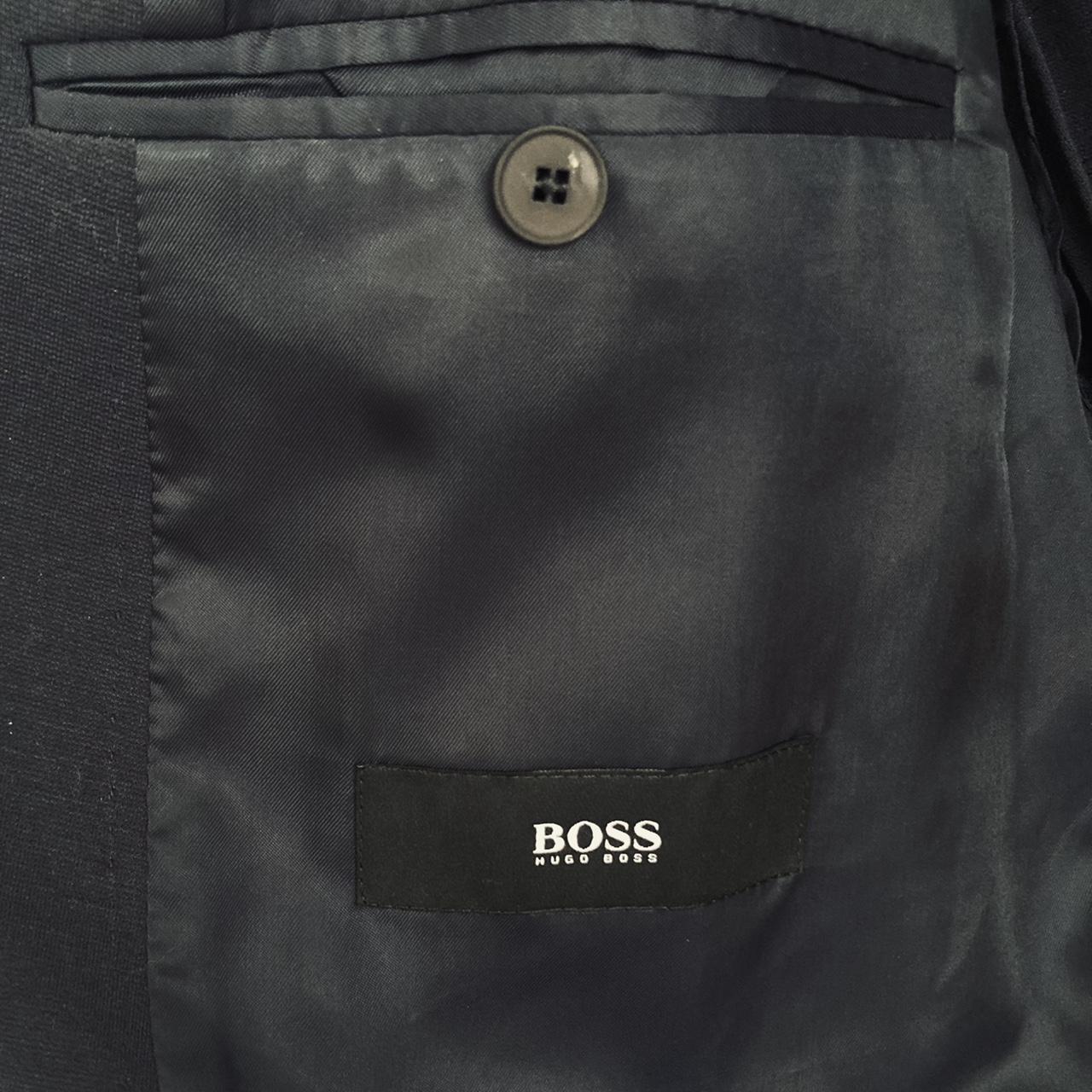 Hugo Boss dark navy blue suit jacket. Sharp jacket.... - Depop