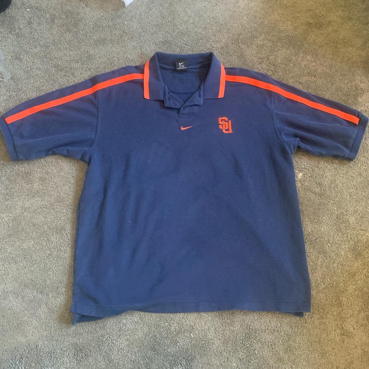 cheap cash sunlight Mens Large Nike Syracuse University Polo Shirt... - Depop