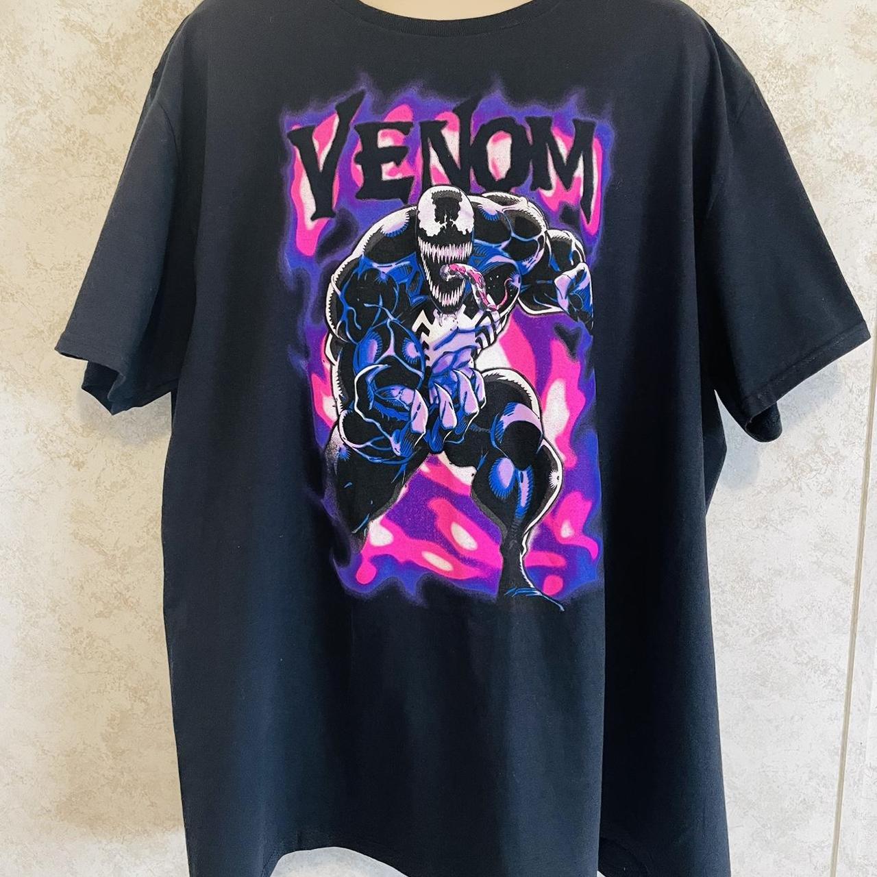 Venom Graphic Marvel Smoke Comics Black Casual Short... - Depop