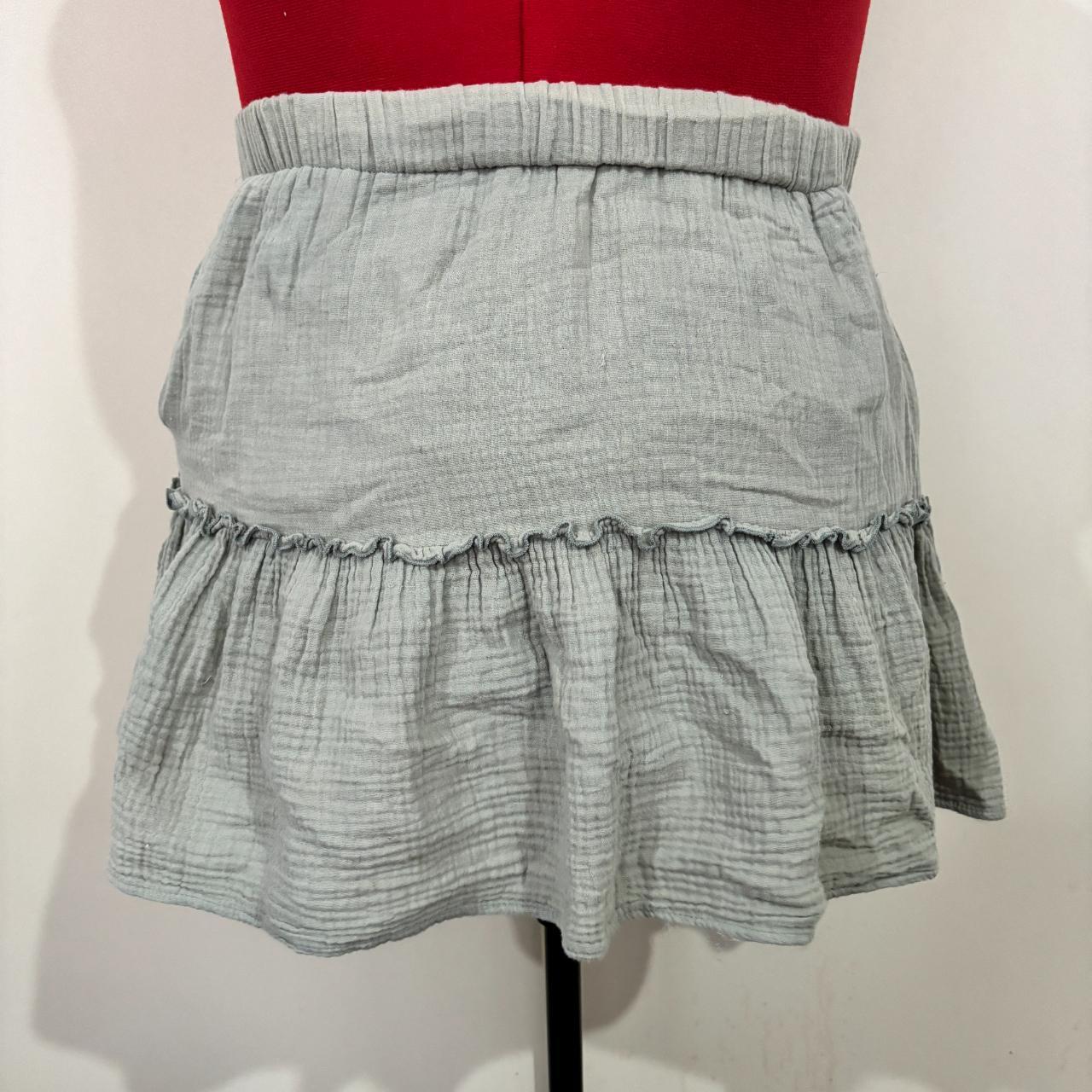 Dotti sage green mini skirt with pockets size 14 Depop