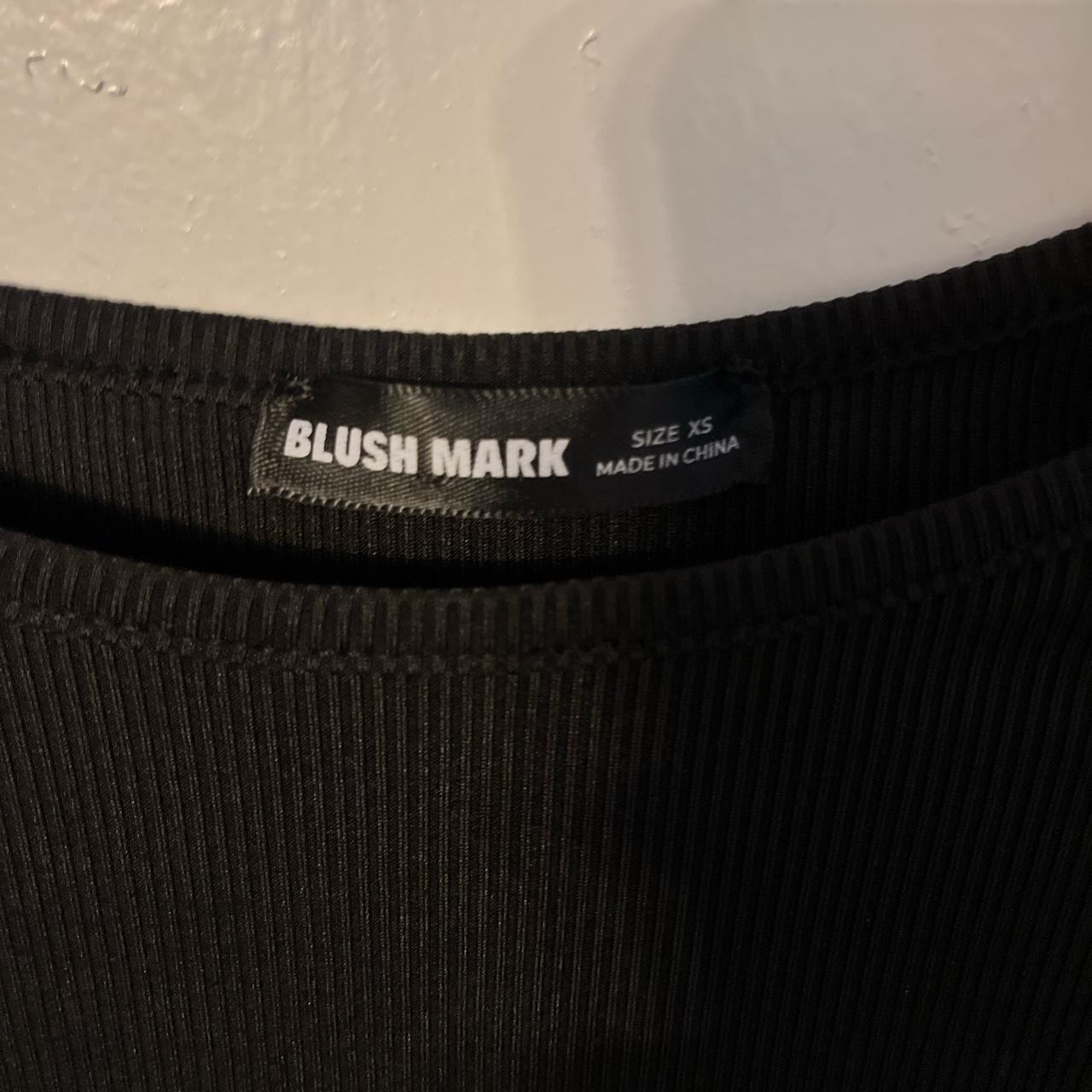 Blush Mark Women's Black and White Croptop Depop