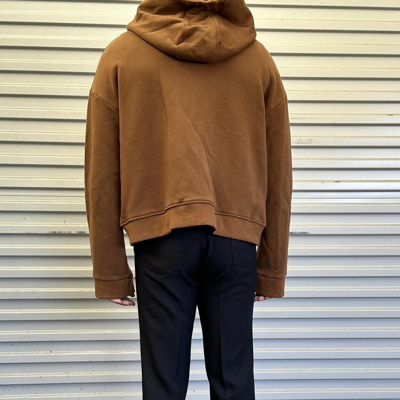 Cropped hoodie Brand Ruben Kone Brown Worn. Depop