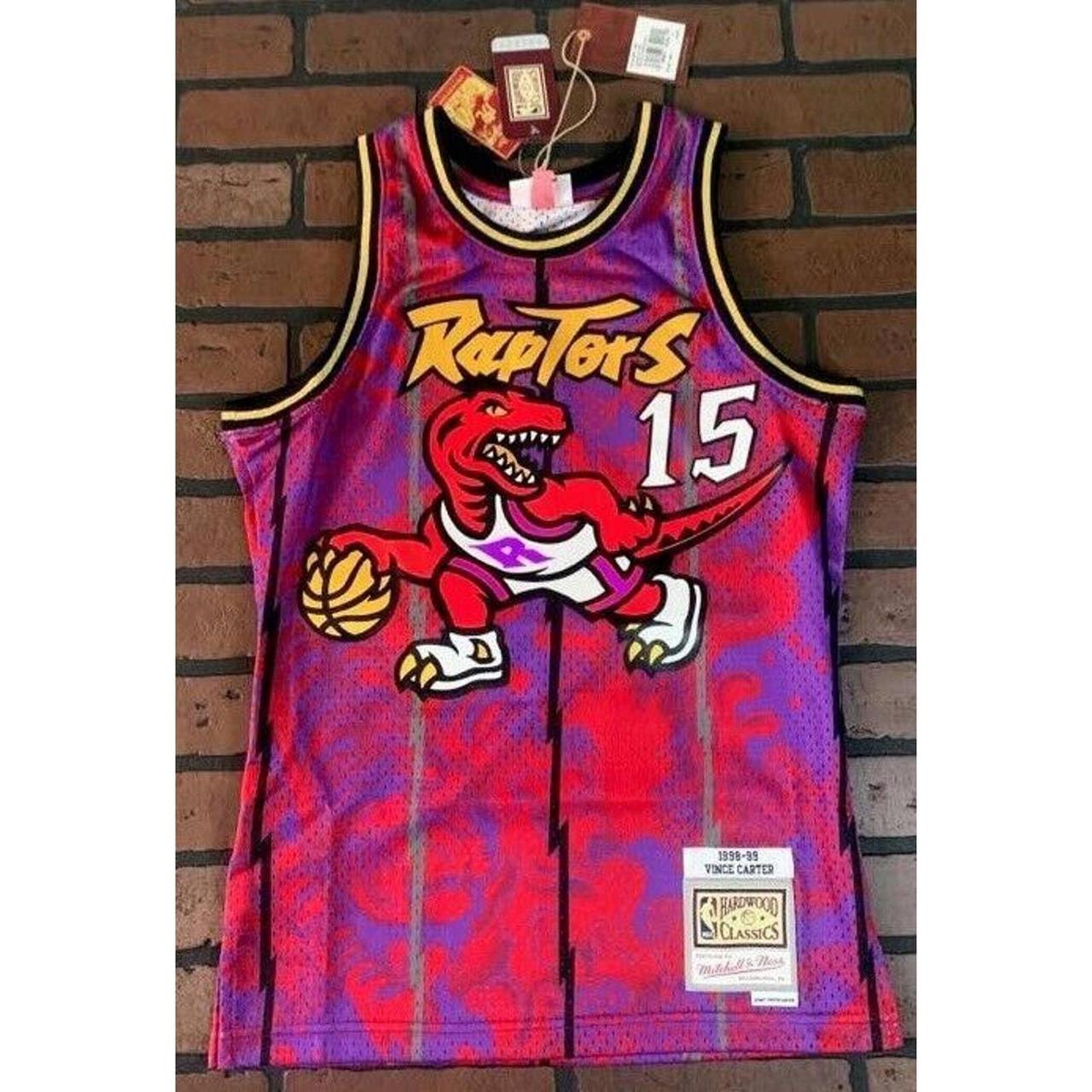 Mitchell n' Ness Hardwood Classic Raptors Jersey - Depop